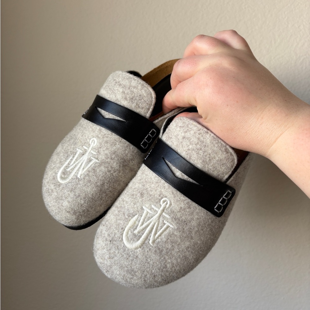 JW Anderson penny mule lana embroidery, size 36/6.5
